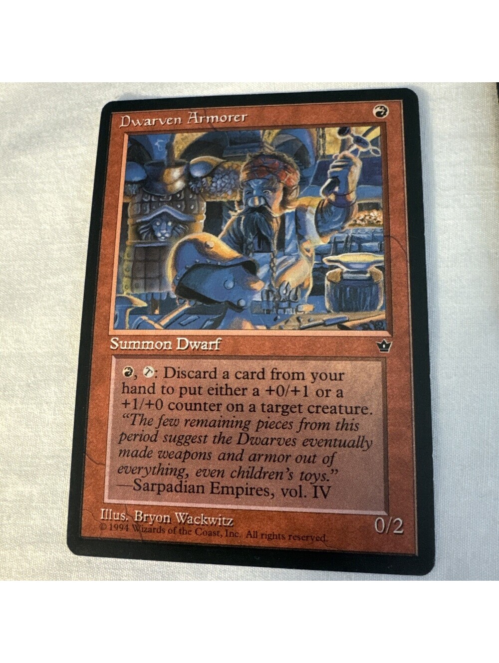 MTG Dwarven Armorer Fallen Empires  Regular Rare